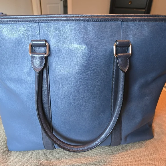 Coach Blue Leather Commuter Bag - Picture 2 of 4